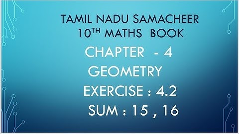 TN 10th maths|Chapter 4|Geometry|Exercise 4.2|Sum : 15 , 16|‎@JMDMmathschannel 