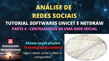 Análise de redes sociais - Tutorial softwares Ucinet e NetDraw - Parte 4 - Centralidade de uma rede