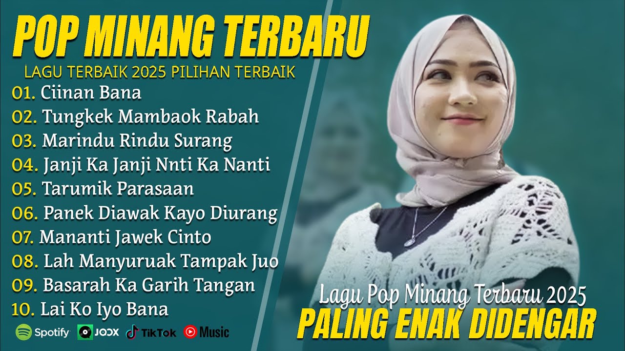 CIINAN BANA (LIRIK) FULL ALBUM TERBAIK (MIX) LAGU POP MELAYU TERBARU - LAGU POP MINANG TERBARU 2025