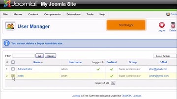 11) How to block or delete a super administrator in Joomla by Gecko Websites