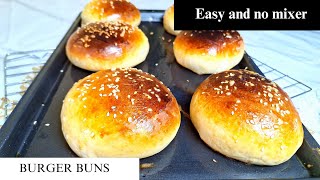 How to make the Best soft and easy burger buns (no mixer needed)