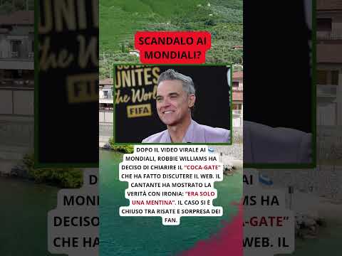 Video Robbie Williams rompe il silenzio sul coca gate era solo una mentina!