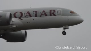 Qatar Airways Boeing 787 Dreamliner A7-BCA Condensation Landing & Taxi | London Heathrow Airport