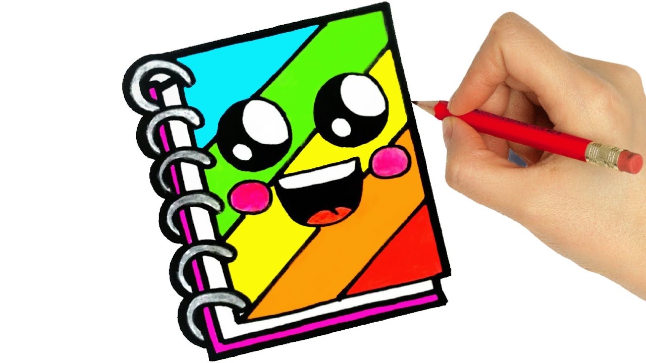 Step-by-step tutorial on how to draw a cute notebook Great for bullet ...