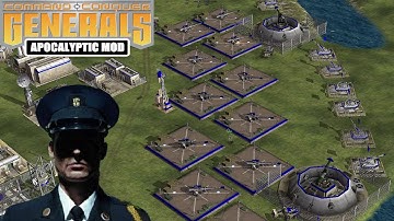 USA BOSS VS 7 TANK ARMIES - C&C Generals Zero Hour Apocalyptic 2.2