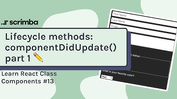 Lifecycle methods: componentDidUpdate() ✏️ | Class Components in React tutorial