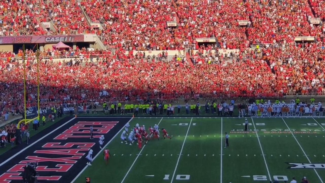 Tech vs UT game in Lubbock 09.24.22 to setup gm winner fg YouTube