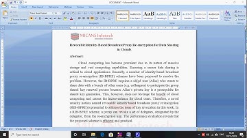 Revocable Identity-Based Broadcast Proxy Re-encryption for Data Sharing in Clouds IEEE 2019-2020
