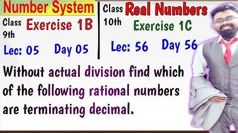 Without actual division find which of the following rational numbers are terminating decimal