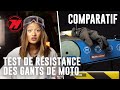 Gants moto  crash test de gants de moto  