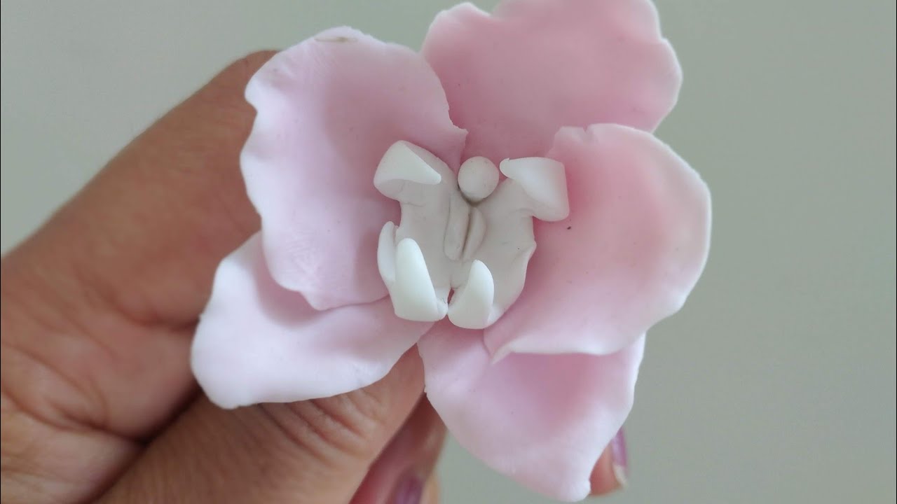 Tutorial tecnica semplice Mini orchidea, senza cuter,porcellana fredda. Fiori, orquídea, #2k #grazie