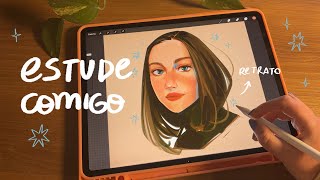 study portraits with me ✍️ ✶ coloring in black and white