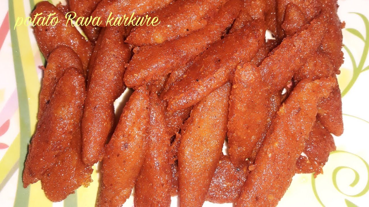 Homemade Potato Rava Kurkure Recipe | Crispy Kurkure Recipe | CookingwithRubi