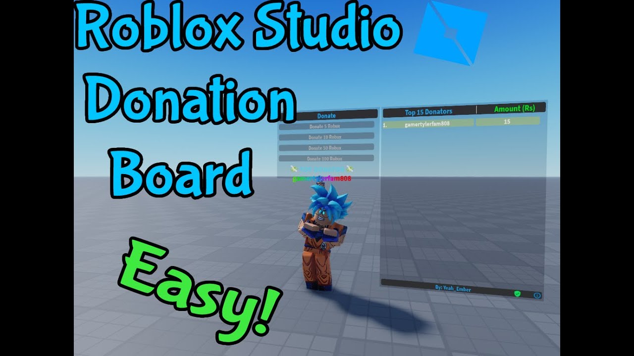 How To Make A Donation Board Roblox Studio WORKING UPDATED YouTube 