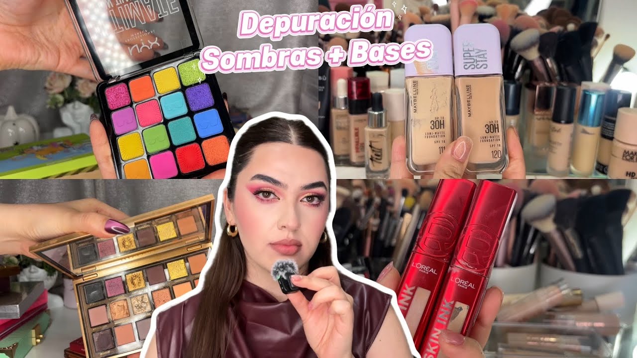 DEPURACIÓN DE PALETAS DE SOMBRAS + BASES DE MAQUILLAJE| SAQUÉ MÁS DE 20 😨💕
