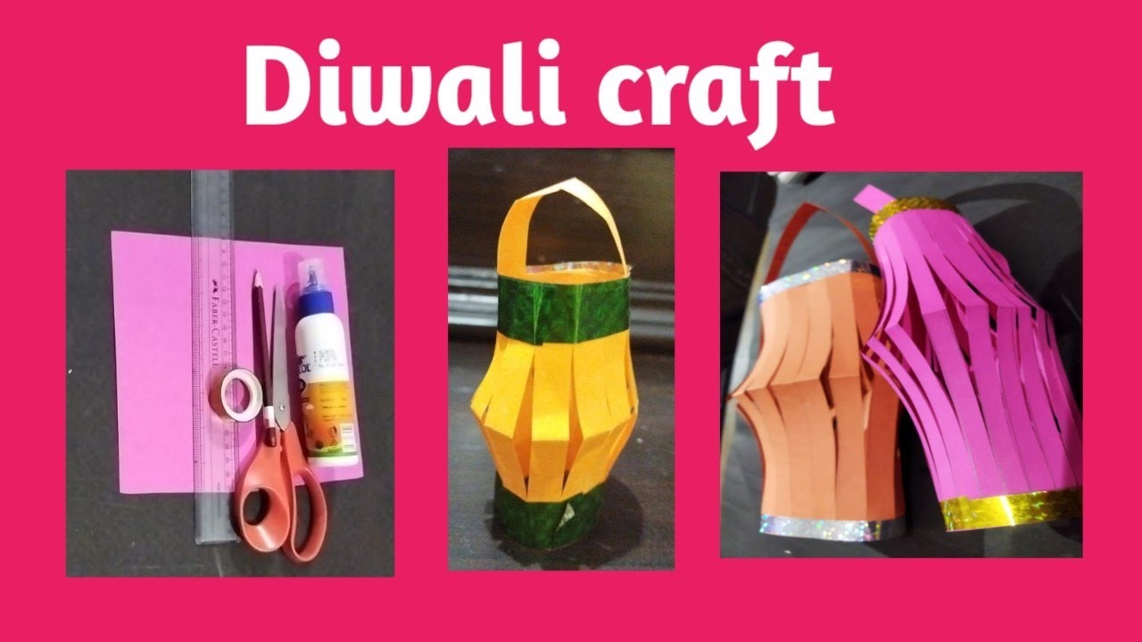 How to make Paper Lantern || Diwali Decoration craft for kids - YouTube