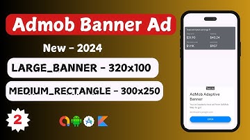 AdMob Large and Medium Rectangle Banner Ad | Android studio Kotlin in Hindi | #bannerads #admobads