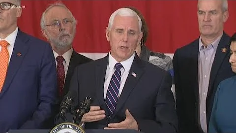 Vice President Mike Pence speaks about coronavirus in Washington