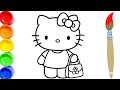 Cute Hello Kitty with Stylish Handbag Drawing | Easy Kawaii Art 🎀👜