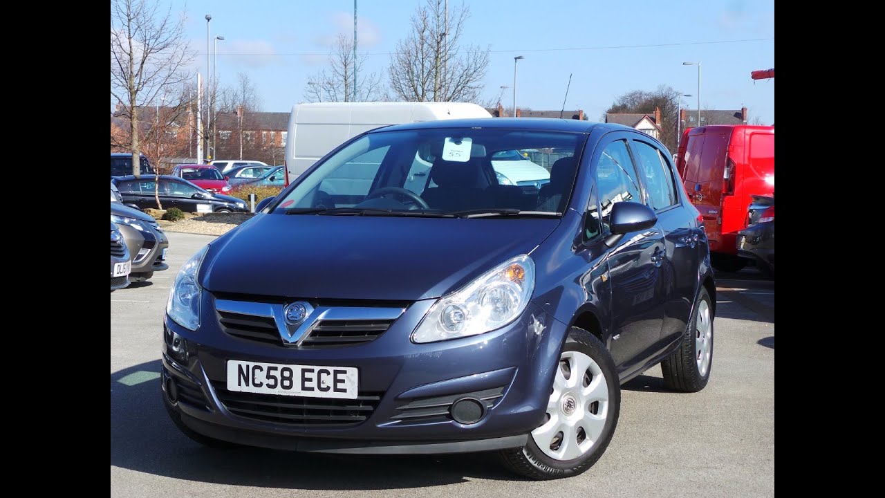 08 58 Vauxhall Corsa 1 2 16v Club 5dr Inc Air Con In Blue Youtube