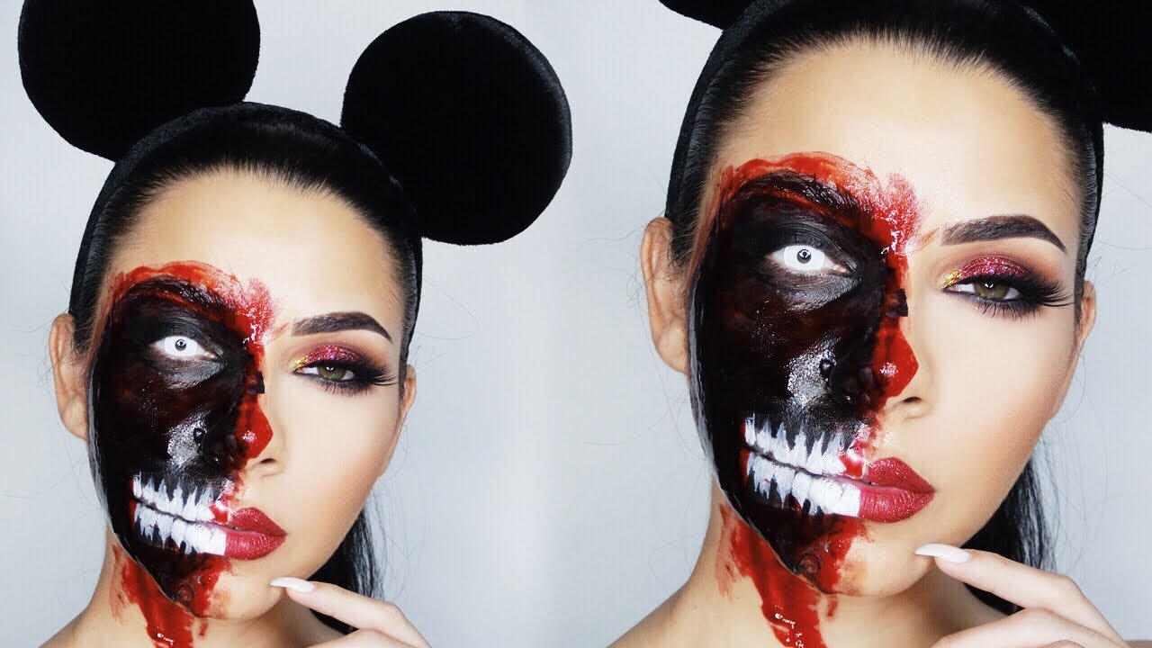 Zombie Mickey Mouse Halloween Makeup Tutorial Tinakpromua YouTube