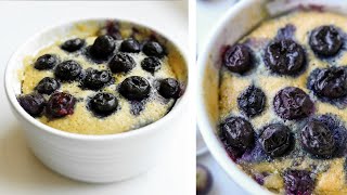 1 MINUTE Keto Blueberry Muffin Recipe Made In A Mug