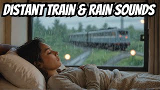 Hammering RAIN & 10 Hours Distant TRAIN Soothing Sleep Hygiene for Insomnia Teen Sleep Dense Rain