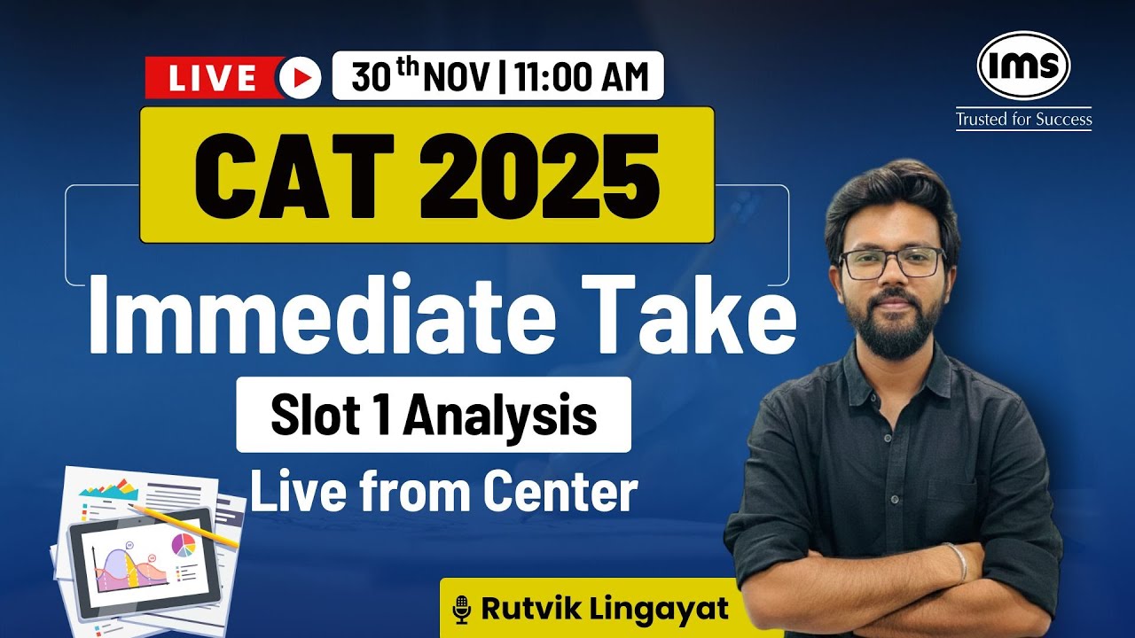 CAT 2025 Slot 1 Analysis Live from Test Center | Rutvik Lingayat