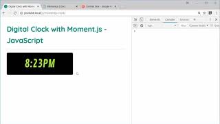 Creating a Digital Clock using Moment js