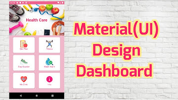 How to create a material design dashboard in android studio?