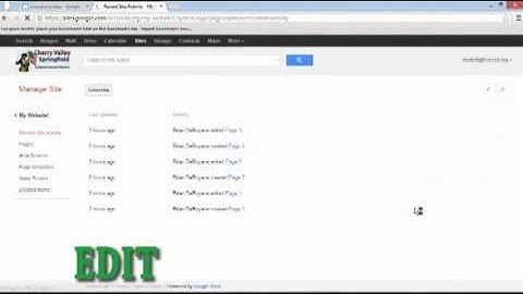 Sharing and Permission Settings in Google Sites
