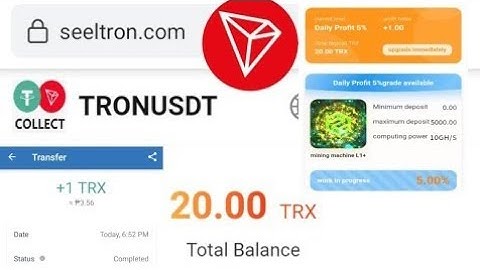 TRX mining side USDT cloud mining best earning side steeltron.com amazing website you can earn money