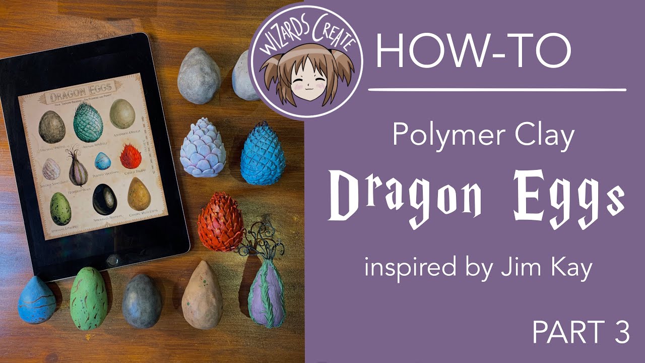 DIY Polymer clay dragon eggs inspired by Jim Kay PART 3 YouTube
