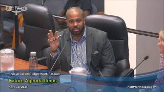 Special Called City Council Budget Work Session of April 30, 2024