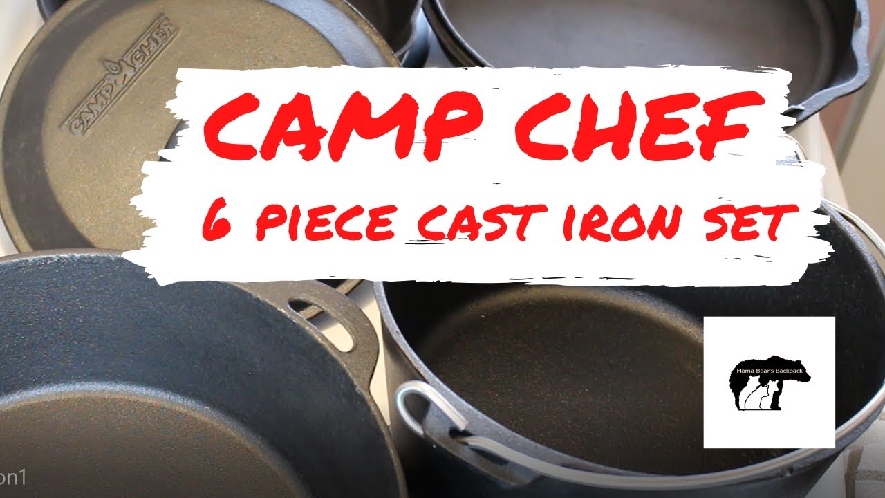 Camp Chef 6pc Cast Iron Set - Black