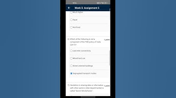 sustainable transportation systems week 5 assignment solution #nptel #nptelassignmentsolution