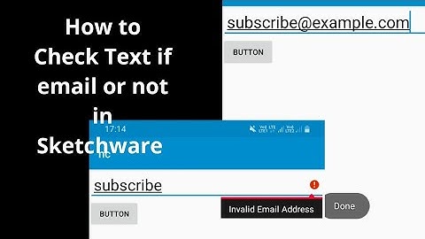 Check if Text is email or not in Sketchware