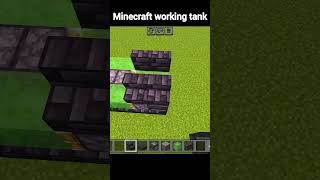 Minecraft Working Tank Tutorial #minecraft #tutorial #shorts #minecrafttutorial
