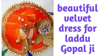 beautiful velvet dress for laddu gopal ji/laddu gopal ji beautiful dress/thakur ji poshak