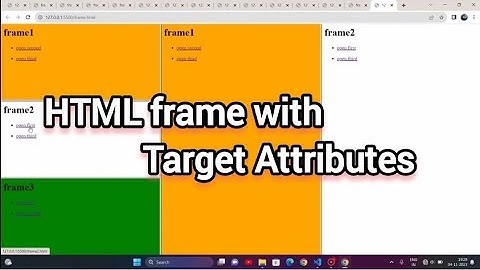 Frame in HTML | Frame with Target Attribute | HTML frame Tag For Beginners in Hindi#u4metech#html