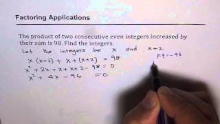 2 Factoring Application Cunsecutive Even Integers screenshot 1