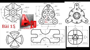 Học autocad cơ bản Bài 15 , Giải bài tập autocad 2d , autocad tutorial for beginners