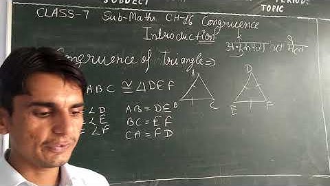 Class 7 Ch 16 congruence ( introduction)