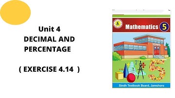 unit 4 Decimal and percentage Exercises 4 14 class 5 Math