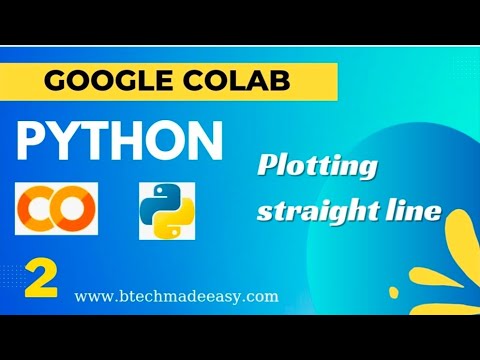 Plotting straight line using Python & Google colab - YouTube