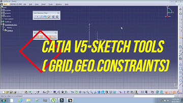 CATIA V5 -SKETCH TOOLS(GRID, SNAP TO POINT ,CONSTRUCTION ELEMENT,GEOMETRI &DIAMENTIONAL CONSTRAINS)