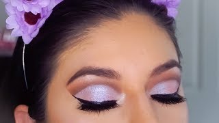 Iridescent Lilac Cut Crease | Hooded Eyes Makeup Tutorial