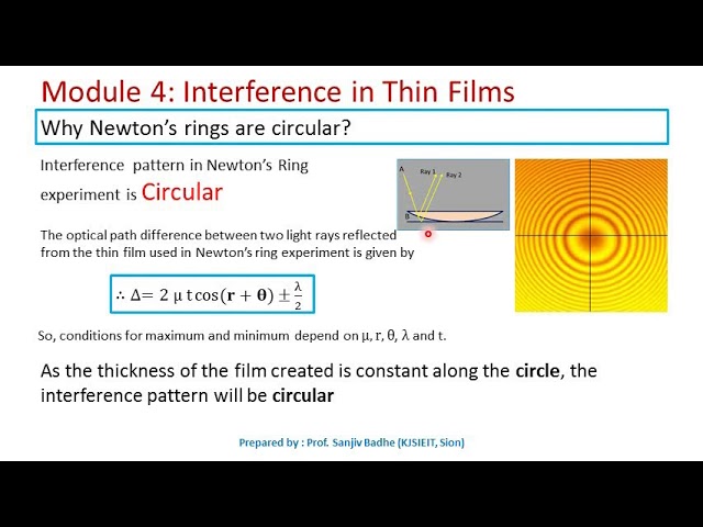 Newton's Rings: X - X Diameter M Bi-Convex Lens | PDF | Physics | Waves