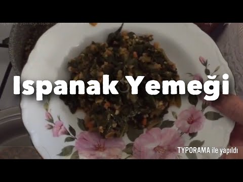 Evde Kolay Ispanak Yemeği Tarifi