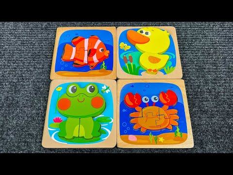 Best Learn Shapes with Animals Shape Matching Puzzle | Preschool Toddler Learning Kids Toy Video